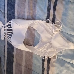 Fashion Nova sexy white swimsuit